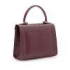First Lady Burgundy Lizard leather handbag 04