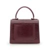 First Lady Burgundy Lizard leather handbag 05