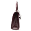 First Lady Burgundy Lizard leather handbag 06
