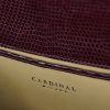 First Lady Burgundy Lizard leather handbag 08