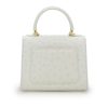 First Lady White Ostrich Leather handbag 07