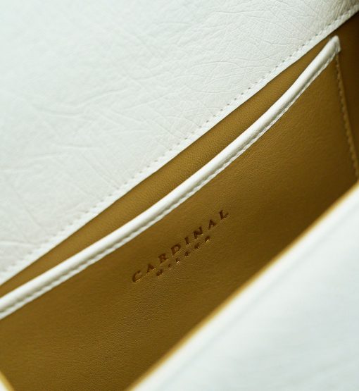 ⁦First Lady White ostrich leather handbag⁩ - الصورة ⁦8⁩
