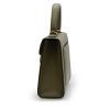 First Lady Military Green Textured Leather Handbag 04