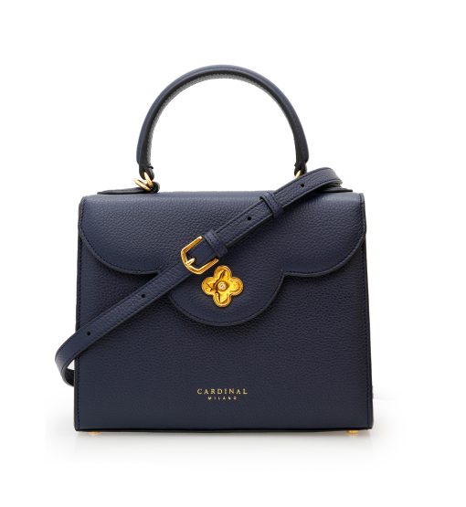 ⁦First Lady Diamond navy blue textured leather handbag⁩ - الصورة ⁦7⁩