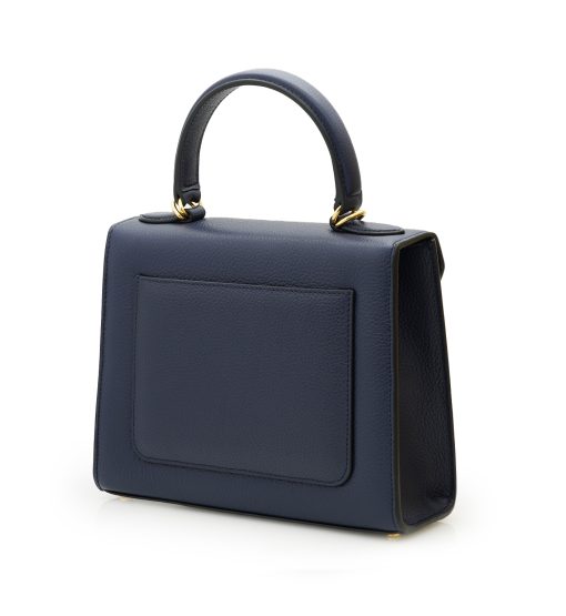 ⁦First Lady Diamond navy blue textured leather handbag⁩ - الصورة ⁦4⁩