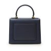 First Lady Navy Blue Textured Leather Handbag 05