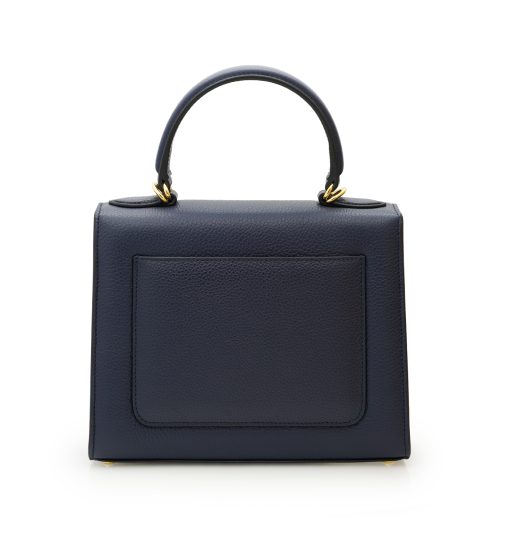 ⁦First Lady Diamond navy blue textured leather handbag⁩ - الصورة ⁦5⁩