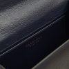 First Lady Navy Blue Textured Leather Handbag 08