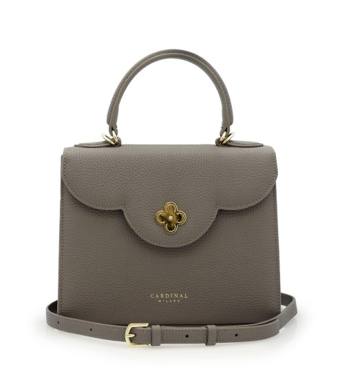 ⁦First Lady Taupe textured  leather handbag⁩ - الصورة ⁦6⁩
