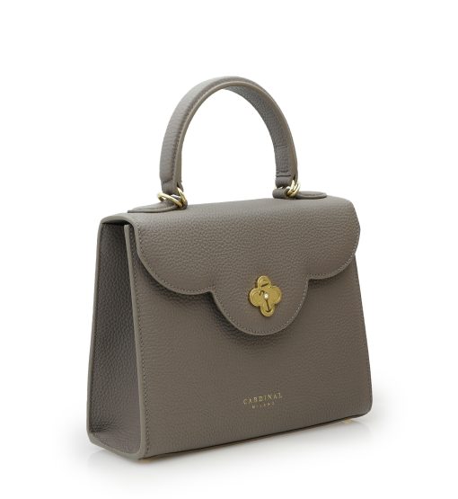 ⁦First Lady Taupe textured  leather handbag⁩ - الصورة ⁦3⁩