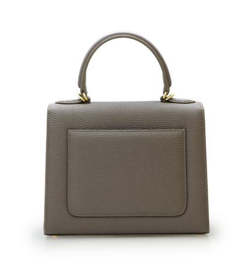 ⁦First Lady Taupe textured  leather handbag⁩ - الصورة ⁦4⁩