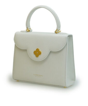Alternative view of First Lady White textured  leather handbag