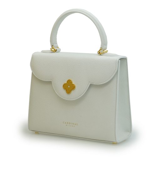 ⁦First Lady White textured  leather handbag⁩ - الصورة ⁦2⁩