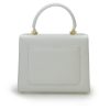 First Lady White Textured leather Bag 03