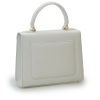 First Lady White Textured leather Bag 04