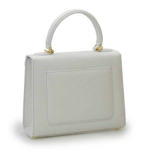 ⁦First Lady White textured  leather handbag⁩ - الصورة ⁦4⁩