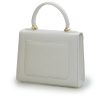 First Lady White Textured leather Bag 05