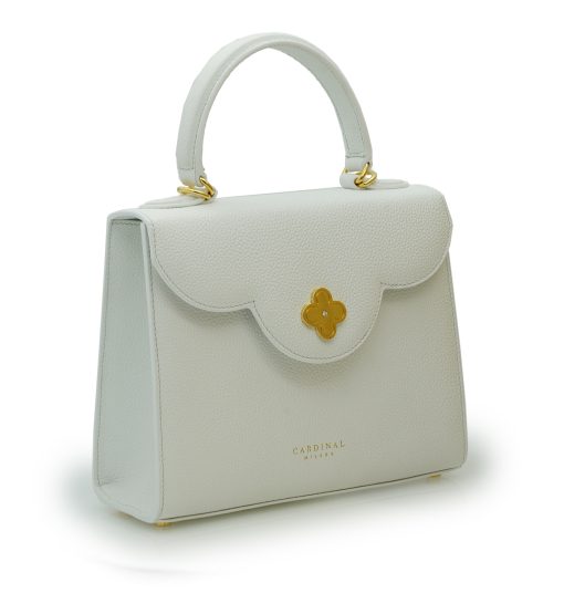 ⁦First Lady White textured  leather handbag⁩ - الصورة ⁦3⁩