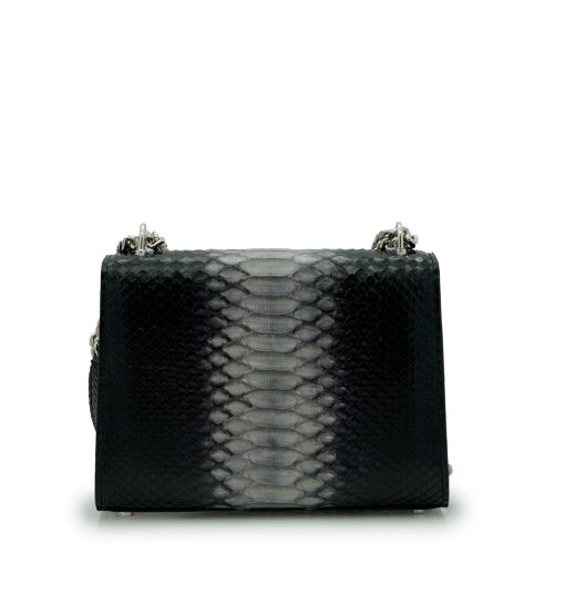 ⁦Opèra Night Black Python leather chain bag⁩ - الصورة ⁦3⁩