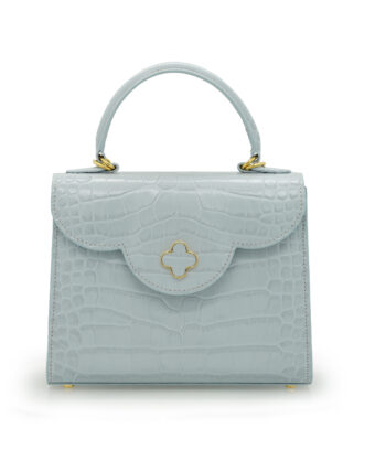 First Lady Sky croc embossed  leather handbag