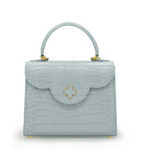 First Lady Sky croc embossed  leather handbag