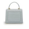 First Lady Blue Grey Croc embossed Leather Bag 06