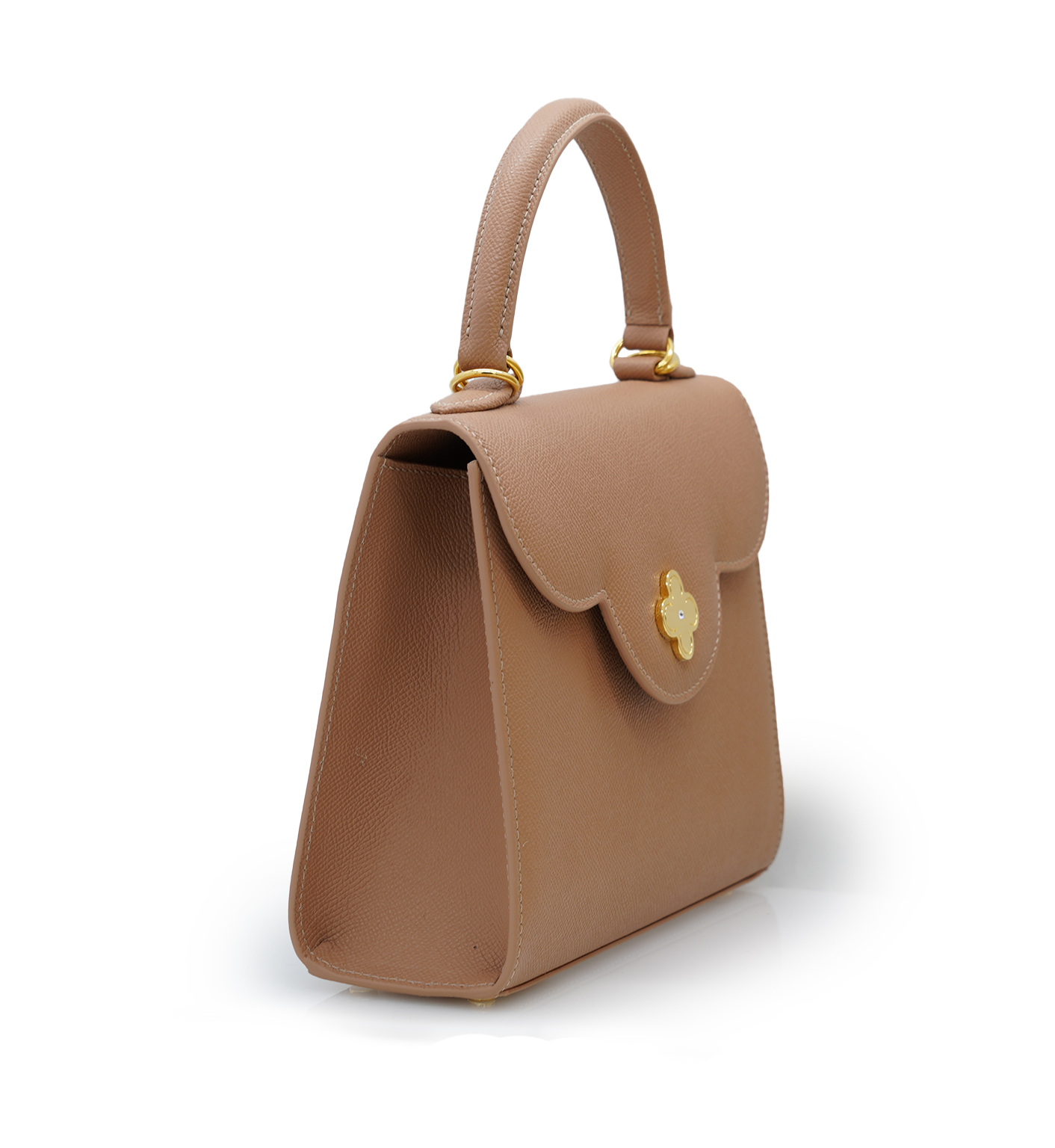 First Lady Diamond Nude textured leather handbag | Cardinal - Milano