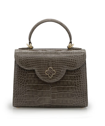 First Lady Taupe Alligator leather  handbag