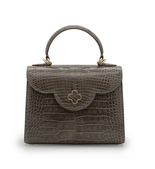 First Lady Taupe Alligator leather  handbag