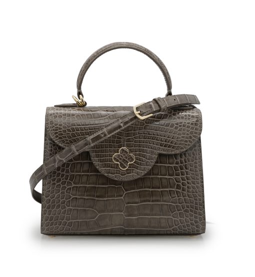 ⁦First Lady Taupe Alligator leather  handbag⁩ - الصورة ⁦7⁩