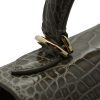 First Lady Taupe Alligator Leather Handbag 10