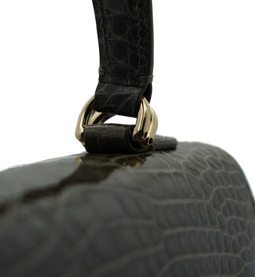 ⁦First Lady Taupe Alligator leather  handbag⁩ - الصورة ⁦10⁩