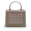 First Lady Taupe croc embossed leather handbag MTO – by Cardinal Milano – luxury italian design