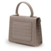 First Lady Taupe croc embossed leather handbag MTO – by Cardinal Milano – luxury italian design