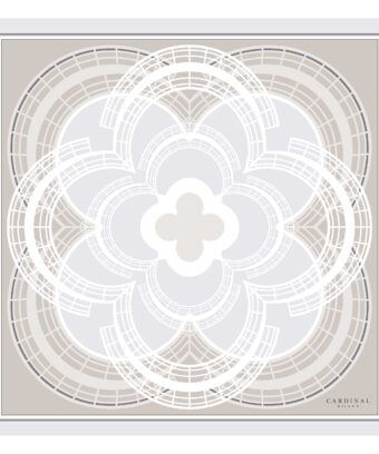 The Flowers Cardinal Grey Printed Silk Foulard