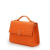 Miss Cardinal Orange Ostrich Leather bag 04