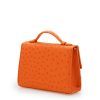 Miss Cardinal Orange Ostrich Leather bag 07