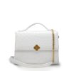 Miss Cardinal White Ostrich Leather bag 02