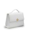 Miss Cardinal White Ostrich Leather bag 06