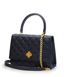 Opera Quilted Blue navy chain bag 01