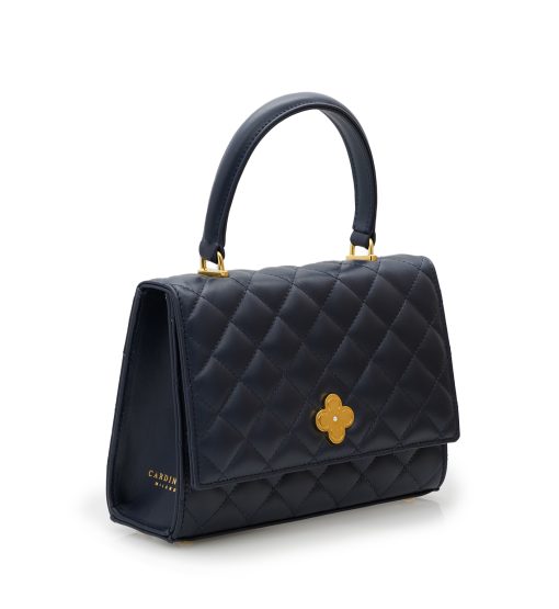 ⁦Opèra Quilted navy blue leather chain bag⁩ - الصورة ⁦3⁩
