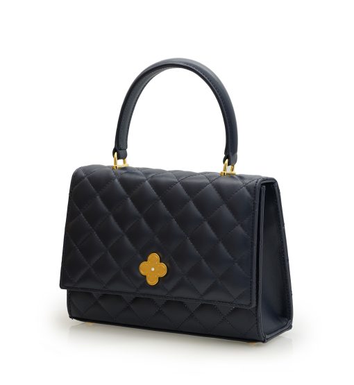 ⁦Opèra Quilted navy blue leather chain bag⁩ - الصورة ⁦2⁩