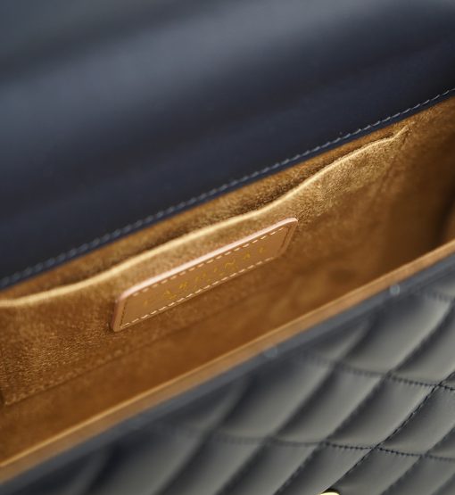 ⁦Opèra Quilted navy blue leather chain bag⁩ - الصورة ⁦7⁩
