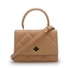 Opera Quilted Nude Leather Handbag 02