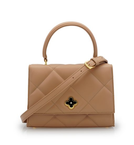 ⁦Opèra Quilted Nude leather handbag⁩ - الصورة ⁦6⁩