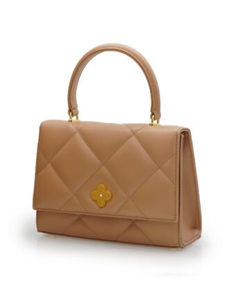 Alternative view of Opèra Quilted Nude leather handbag