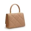 Opera Quilted Nude Leather Handbag 04