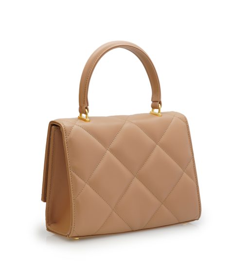 ⁦Opèra Quilted Nude leather handbag⁩ - الصورة ⁦3⁩