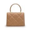 Opera Quilted Nude Leather Handbag 05