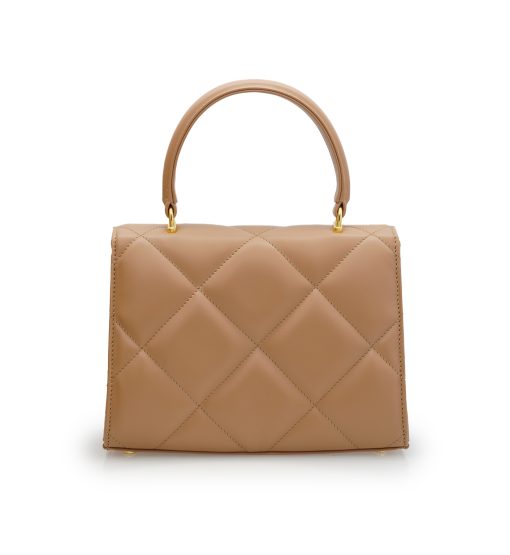 ⁦Opèra Quilted Nude leather handbag⁩ - الصورة ⁦4⁩